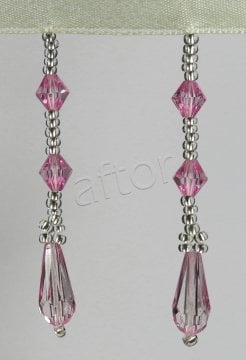 perde boncuğu af-32 damla eko-pembe