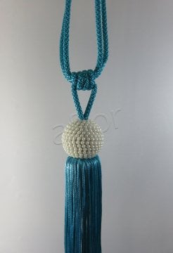 braçol perde fon bağı toplama incili turkuaz-0770