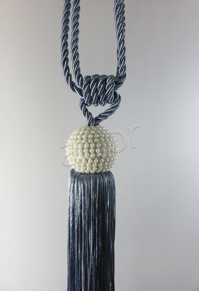 braçol perde fon bağı toplama incili indigo-0777