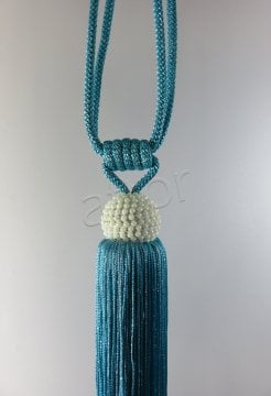 braçol perde fon bağı toplama incili turkuaz-0781