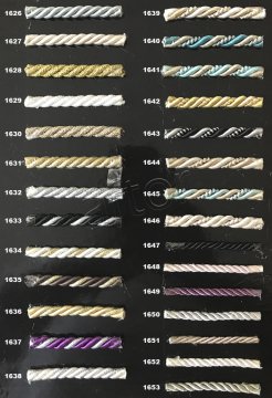 perde kordonu aftor i serisi 1633-Kalın Simli Kordon  Kodu