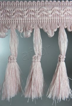 perde saçağı püsküllü toz pembe 0749