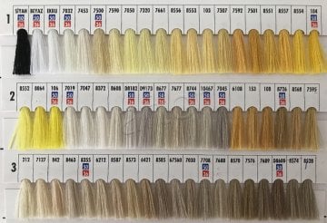 dikiş ip,ipi,ipliği renkli kesik elyaf polyester (5000 mt) kartela-1