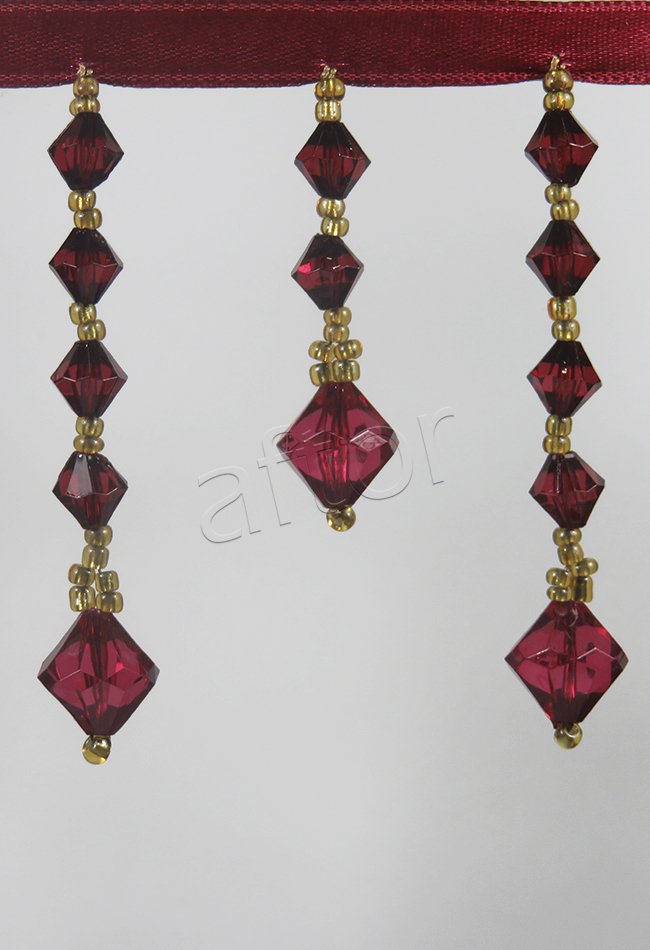 perde boncuğu af-04 topaç-bordo & sarı