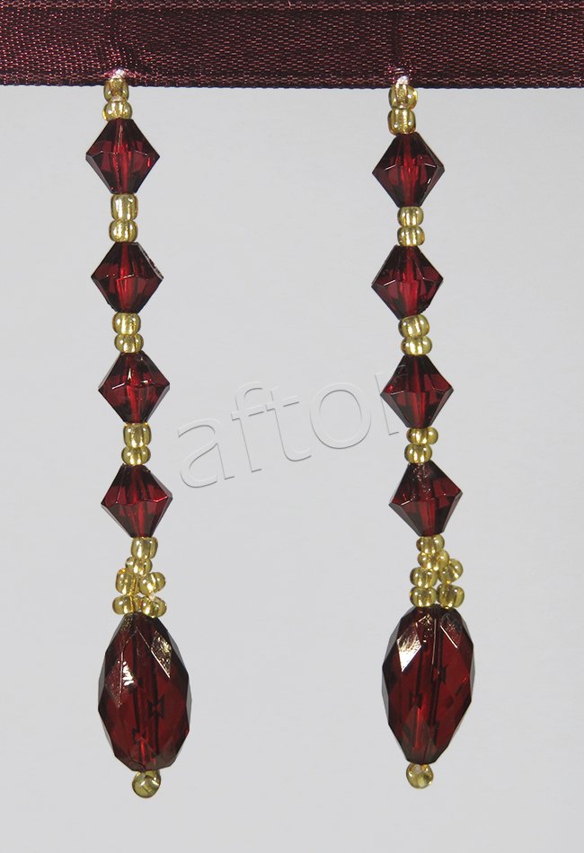 perde boncuğu af-09 armut-bordo
