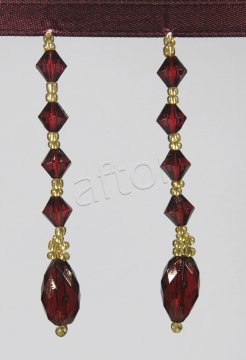 perde boncuğu af-09 armut-bordo
