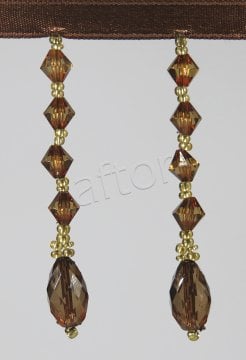 perde boncuğu af-09 armut-kahve & sarı