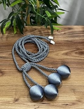 Kruvaze Perde Fon Bağı 4 Toplu Model - 15 No indigo