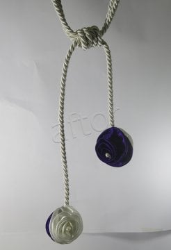 braçol perde fon bağı toplama saten güllü-6243