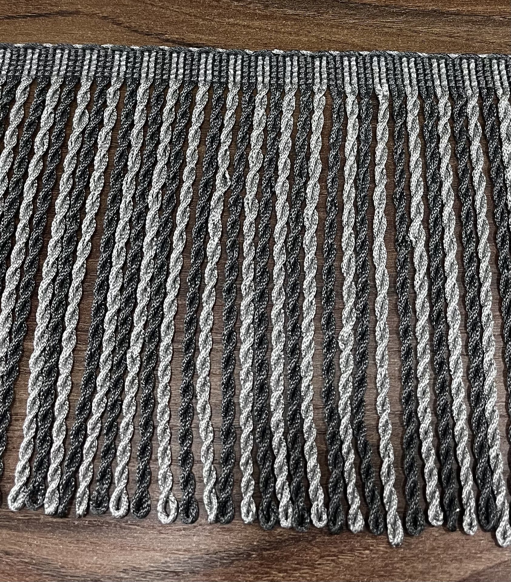 12 cm Zincir Bulyon Saçak (FDY)- ANTRASİT- GRİ ÇİFT RENK- 0226