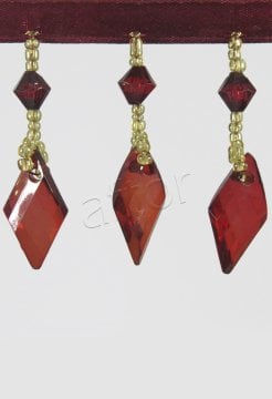 perde boncuğu af-11 burgu-bordo & sarı