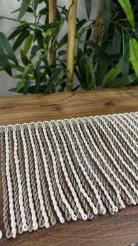 15 cm Zincir Bulyon Saçak (FDY)- VİZON-KREM ÇİFT RENK- 0230