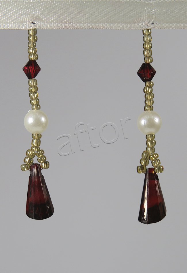 perde boncuğu af-37 papuç eko-bordo & sarı