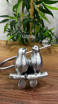 Döküm Kuşlu Kol Bağı- Perdeyi Duvardan Yana Toplama Aparatı- Gümüş Renk- 0503