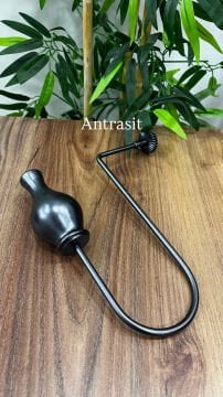 Şamdan Model Kol Bağı- Duvardan Yana Perde Toplama Aparatı- Antrasit Renk- 0508