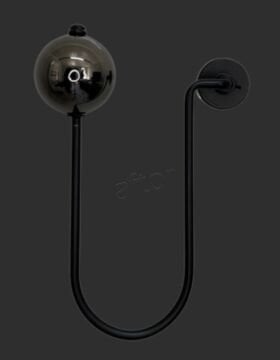 Tek Toplu Metal Kol Bağı- Perdeyi Duvardan Yana Toplama Aparatı- Parlak Siyah Renk- 0603