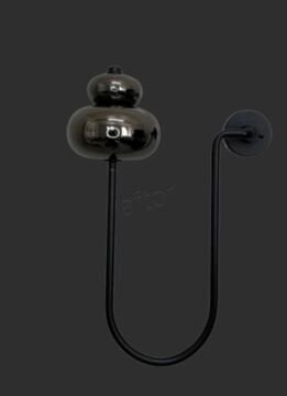 Çift Toplu Metal Kol Bağı- Perdeyi Duvardan Yana Toplama Aparatı- Parlak Siyah Renk- 0605