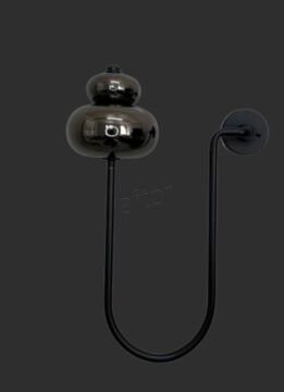 Çift Toplu Metal Kol Bağı- Perdeyi Duvardan Yana Toplama Aparatı- Parlak Siyah Renk- 0605