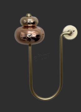 Çift Toplu Metal Kol Bağı- Perdeyi Duvardan Yana Toplama Aparatı- Parlak Gold Renk- 0604