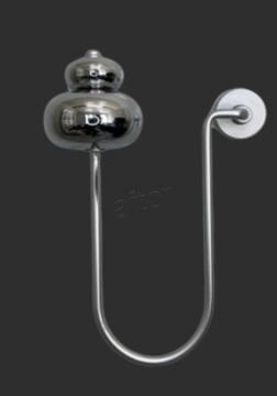 Çift Toplu Metal Kol Bağı- Perdeyi Duvardan Yana Toplama Aparatı- Parlak Gümüş Gri Renk - 0606