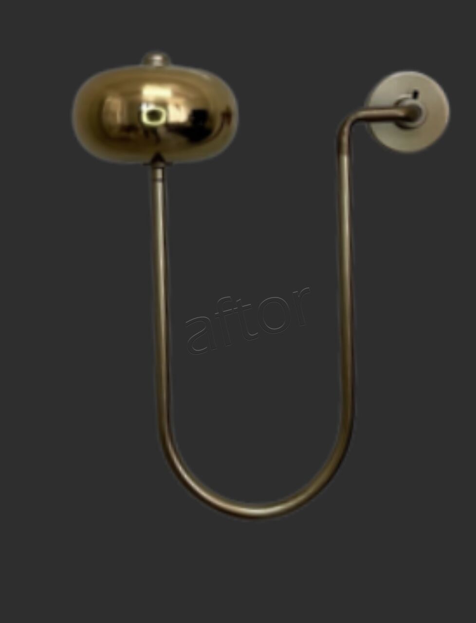 Oval Tek Toplu Metal Kol Bağı- Perdeyi Duvardan Yana Toplama Aparatı- Gold Renk- 0611