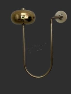 Oval Tek Toplu Metal Kol Bağı- Perdeyi Duvardan Yana Toplama Aparatı- Gold Renk- 0611