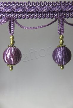 perde saçağı ponponlu 300  (v-10) saçak mürdüm   -1516