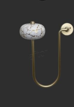 Oval Tek Toplu Metal Kol Bağı- Perdeyi Duvardan Yana Toplama Aparatı- Beyaz Gold Çift Renk- 0613