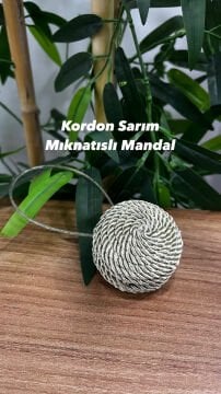 İp Sarım Mıknatıslı Mandal Modeli-Perde Tokası- Vizon Renk- 0703
