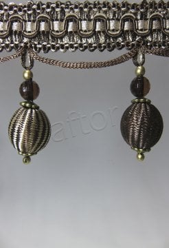 perde saçağı ponponlu rosa 02(v-8)kahverengi -1509