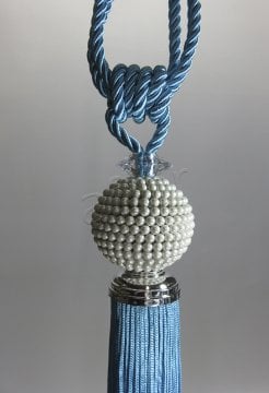 braçol perde fon bağı toplama incili mavi 1456