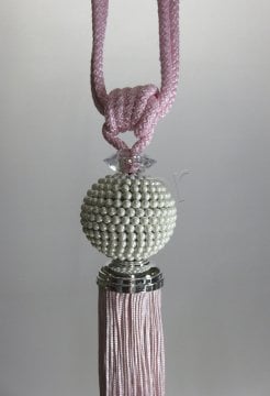 braçol perde fon bağı toplama incili pembe 1460