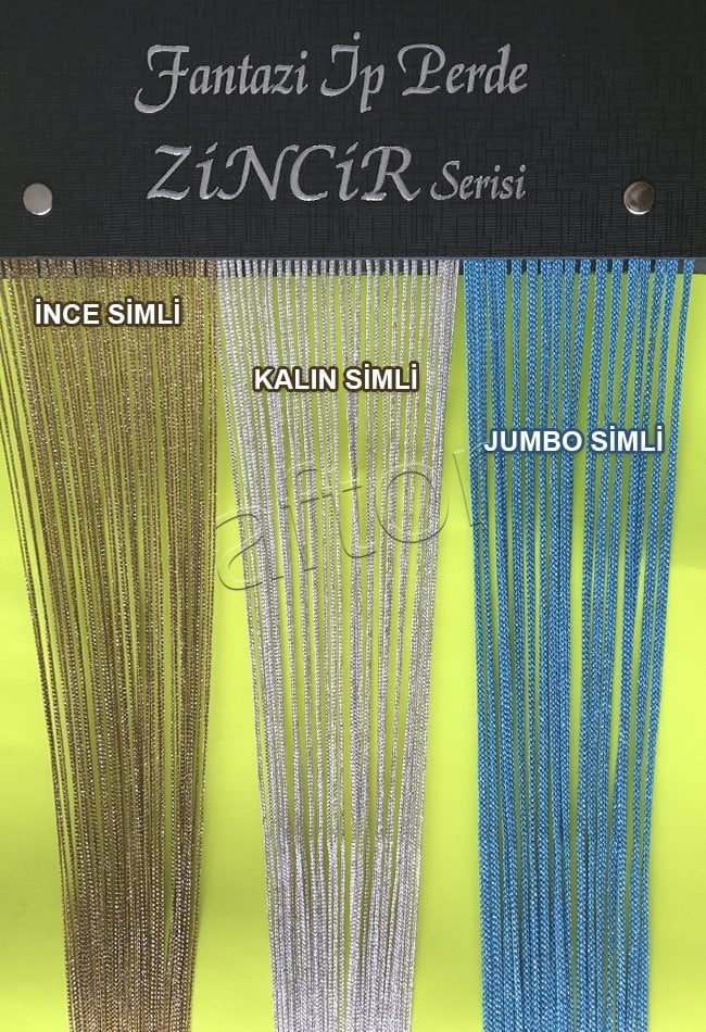 ip perde jumbo zincir - simli Jumbo Simli-012 Bej-Altın