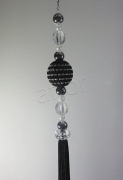 perde sarkıtı kadife swarovski  zincirli sarkıt 9032