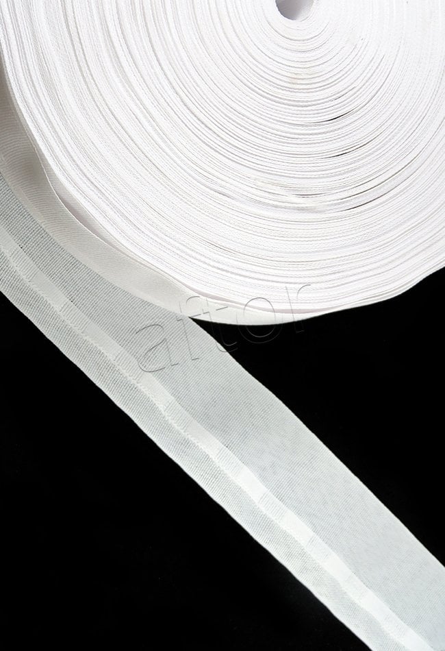 perde şeridi 5 cm düz cepli ekstrafor (100 mt) top